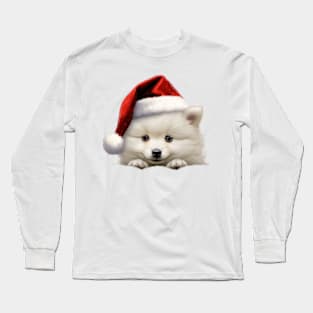 Christmas Peeking Puppy Long Sleeve T-Shirt